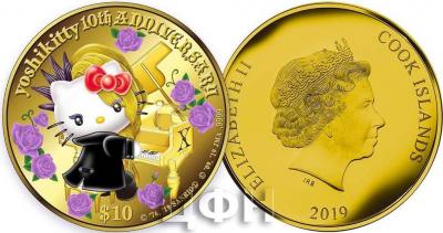 Острова Кука 10$ 2019 год «yoshikitty10th ANNIVERSARY» (аверс).jpg