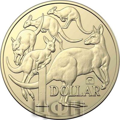 Австралия 1 доллар 2020 год «Кенгуру» (реверс).jpg