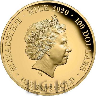 Ниуэ 100 долларов 2020 год «Ехидна» (аверс).jpg