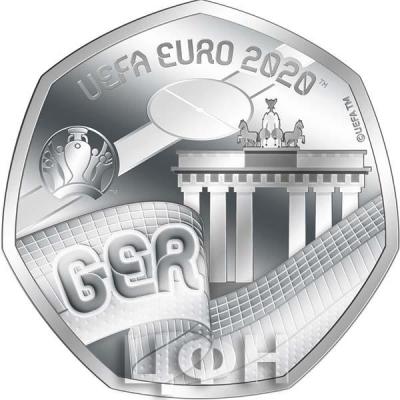 Гибралтар 20 пенсов 2020 год «Германия UEFA EURO  2020» (реверс).jpg