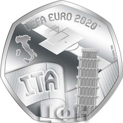 Гибралтар 20 пенсов 2020 год «Италия UEFA EURO  2020» (реверс).jpg