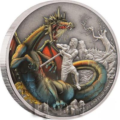 NORSE DRAGON Mythical Dragons 2 Oz Silver Coin 5$ Niue 2020 (реверс).jpg