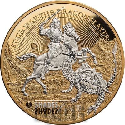 «100 Dollars 2019 Cook Islands ST GEORGE The Dragon Slayer Shades of Glory 1 Kg Kilo Silver Coin 100$ Cook Islands 2019 Proof» (1).jpg