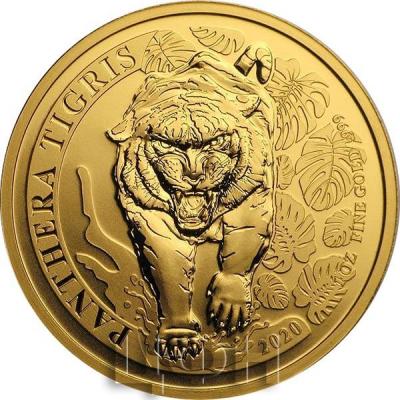 «2020 Laos 1 oz Gold 2000 KIP Tiger BU (Panthera Tigris)» (1).jpg