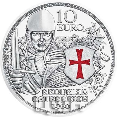«2020, 10 евро Австрия, памятная монета - «Стойкость», серия С кольчугой и мечом» (4).jpg