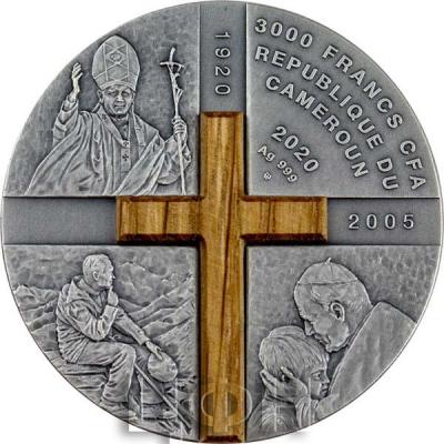«KAROL WOJTYLA IN MEMORIAM 100th Anniversary Silver Coin 3000 Francs Cameroon 2020» (1).jpg