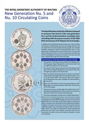 «Bhutan 5 & 10 ngultrum 2020 - King's 40th birth anniversary»..jpg