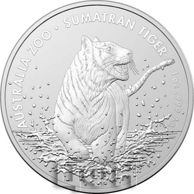 «2020 $1 Australia Zoo - Sumatran Tiger 1oz Silver Bullion Coin».jpg