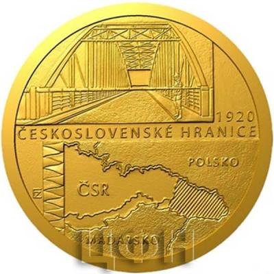 «Zlatá mince Rok 1920 - První ČESKOSLOVENSKÉ HRANICE proof» (2).jpg