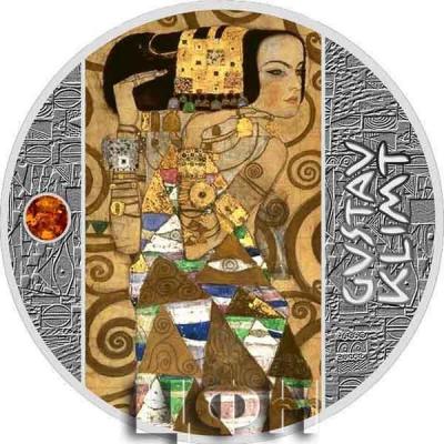 «500 Francs 2020 Cameroon EXPECTATION Amber Gustav Klimt Golden Five Silver Coin 500 Francs Cameroon 2020 Proof» (2).jpg