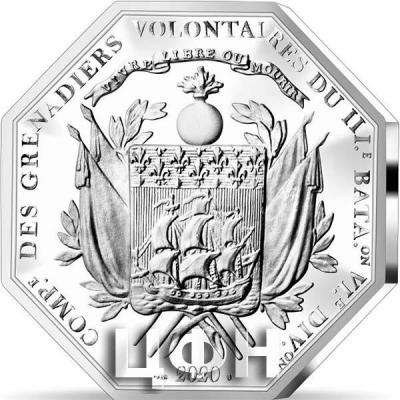 2020, 10 евро Франция - «ARRIVAL OF LA FAYETTE IN BOSTON 10€ SILVER COIN COIN» (2).jpg