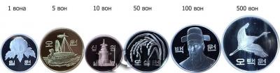 «South Korea Original Mint Set . 6 COINS  1 WON, 5 WON, 10 WON, 50 WON, 100 WON, 500 WON».jpg