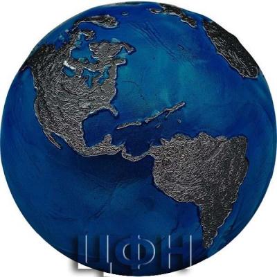 «BLUE MARBLE AT NIGHT Planet Earth Spherical 3 Oz Silver Coin 5$ Barbados 2021» (2).jpg