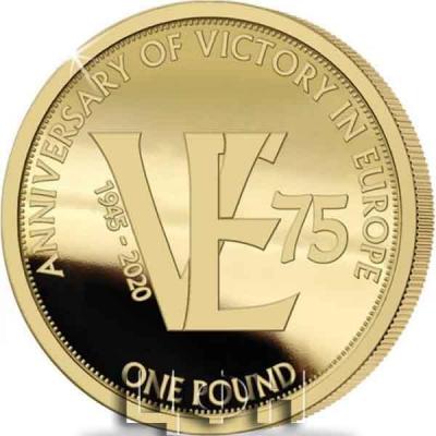 «75th Anniversary of VE Day Solid Goild Proof £1 Coin».jpg