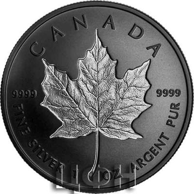 «1 oz. Pure Silver Coin  Rhodium-Plated Incuse Silver Maple Leaf».jpg