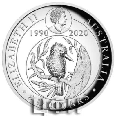 «30th Anniversary Australian Kookaburra 2020 5oz Silver Proof High Relief Gilded Coin» (1).jpg