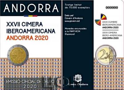 2020, 2 евро Андорра, памятная монета - «XXVII Иберо-американский саммит - 2020» (3).jpg