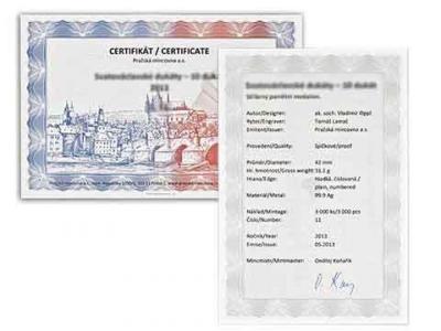 15 августа 1198 года Пржемысл Отакар I (сертификат медали).jpg