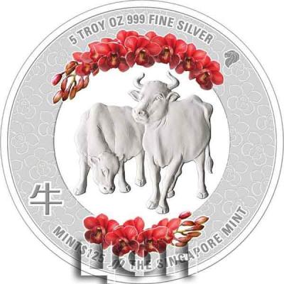 «The Singapore Mint Lunar Ox 5oz 999 Fine Silver Proof Colour».jpg