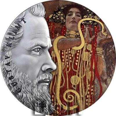 «GUSTAV KLIMT Worlds Greatest Artists 2 Oz Silver Coin 10 Cedis Ghana 2020».jpg