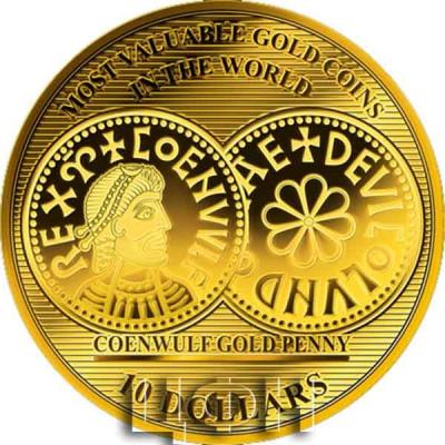 «10 Dollars 2018 Îles Salomon» «Goldpenny de Coenwulf».jpg