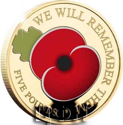 «Gold-plated Proof Poppy £5 Coin».jpg