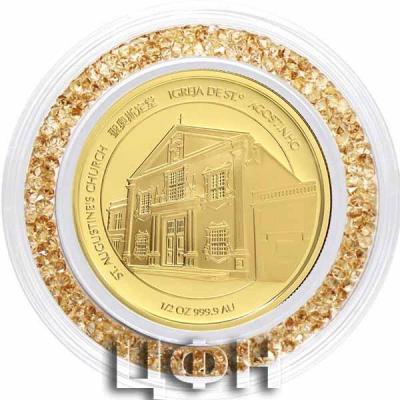 «Macau Lunar Rat 12 oz 999.9 Fine Gold Proof Colour Coin with Crystal Ring» 1.jpg