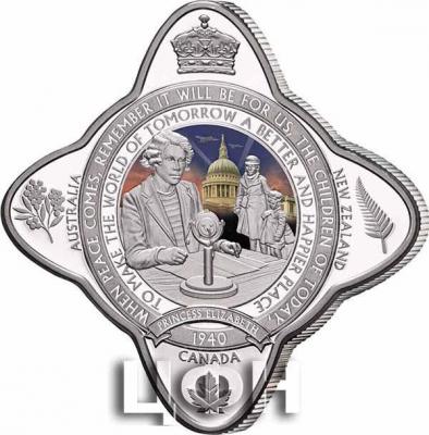 «QUEEN ELIZABETH II War Broadcast 80th Anniversary Royal Star 1 Oz Silver Coin 1$ Tokelau 2020».jpg