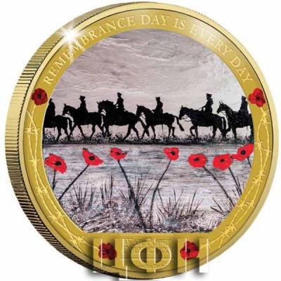 «For Heroes And Horses, The Poppies Grow 24-Carat Gold-Plated Coin - 2020».jpg