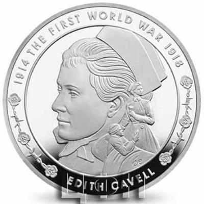 «5 Pounds - Elizabeth II Edith Cavell; Silver Proof».jpg