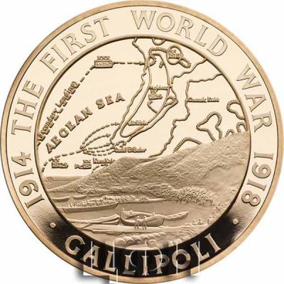 «5 Pounds - Elizabeth II Gallipoli Landings; Gold Proof».jpg