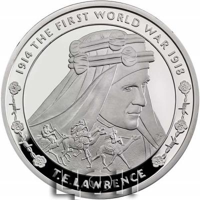 «5 Pounds - Elizabeth II T.E LAWRENCE; Silver Proof».jpg