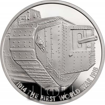 «5 Pounds - Elizabeth II Tanks; Silver Proof»..jpg