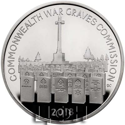 «5 Pounds - Elizabeth II Commonwealth War Graves; Silver Proof».jpg