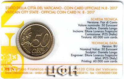 «Ламинированная монетная карта № 8, содержит монету в 50 центов 2017 года» 2.jpg