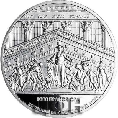 «BULLSEYE NYSE 1 Oz Silver Coin 1000 Francs Cameroon 2021» 1.jpg