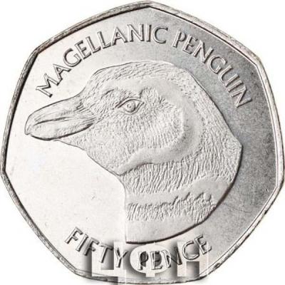 Coin, Falkland Islands, 50 Pence, 2018, Pingouins - Manchot de Magellan.jpg