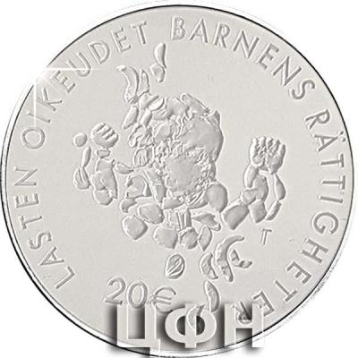2020, 20 евро Финляндия, памятная монета - «100 лет Союзу защиты детей имени Маннергейма».jpg