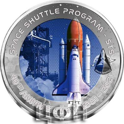 «FIRST SPACE SHUTTLE LAUNCH 40th Anniversary Titanium Coin 2 Cedis Ghana 2021».jpg