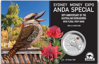 «2020 ANDA Sydney - Kookaburra 1oz Silver Coin With Waratah Privy Mark».jpg