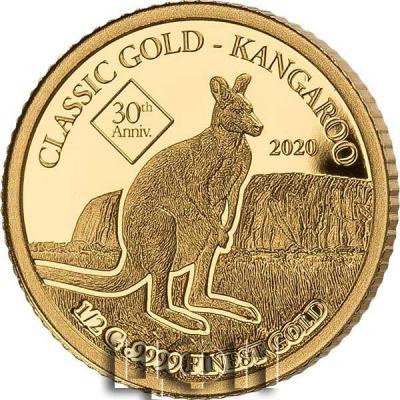 10 Dollars Salomonen 30 Jahre Känguru Gold Coin Card 2020.jpg