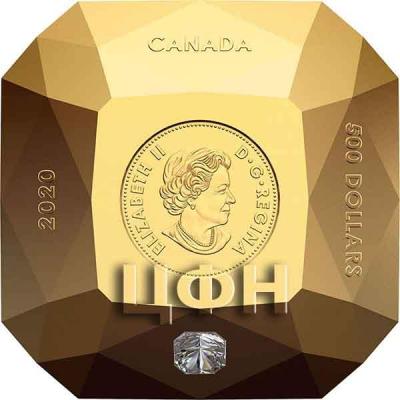 «500 Dollars FOREVERMARK DIAMOND 3D Shaped Gold Coin 500$ Canada 2020 Proof 2020».jpg