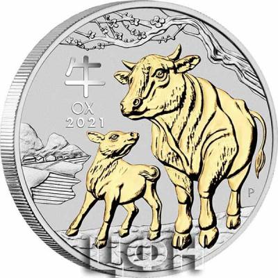 «2021 Year Of The Ox Lunar 1oz Silver Gilded Coin» (1).jpg