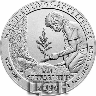 «Marsh-Billings-Rockefeller National Historical Park 2020 Uncirculated Five Ounce Silver Coin».jpg