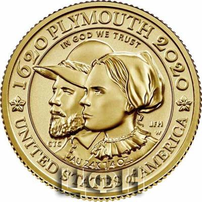 «Mayflower 400th Anniversary Gold Reverse Proof Coin»..jpg