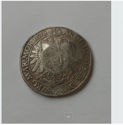 Ефимок с признаком на талері 1618р. Матіас - «VIOLITY» Auction & Antiques - Google Chrome 2020-11-15 06.42.42.png