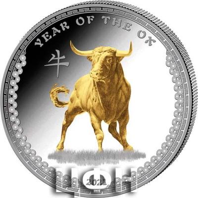 «Year of the OX - 1 oz Silver Proof Gilded Coin Ultra High Relief Palau 2021» (2).jpg