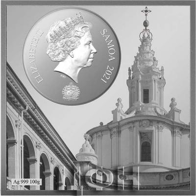 «DOME IN THE SANT IVO ALLA SAPIENZA Caisson Ceiling Silver Coin 10$ Samoa 2021.».jpg