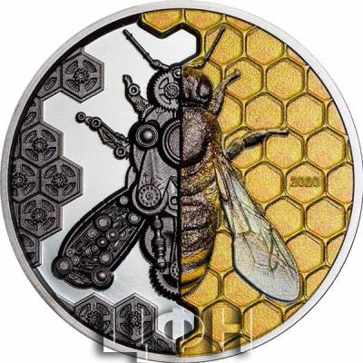 «MECHANICAL BEE Clockwork Evolution 3 Oz Silver Coin 2000 Togrog Mongolia 2020.».jpg