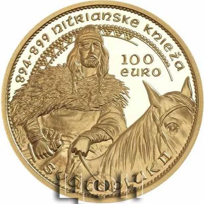 «100 euro - Svatopluk II, Ruler of the Nitrian Principality».jpg
